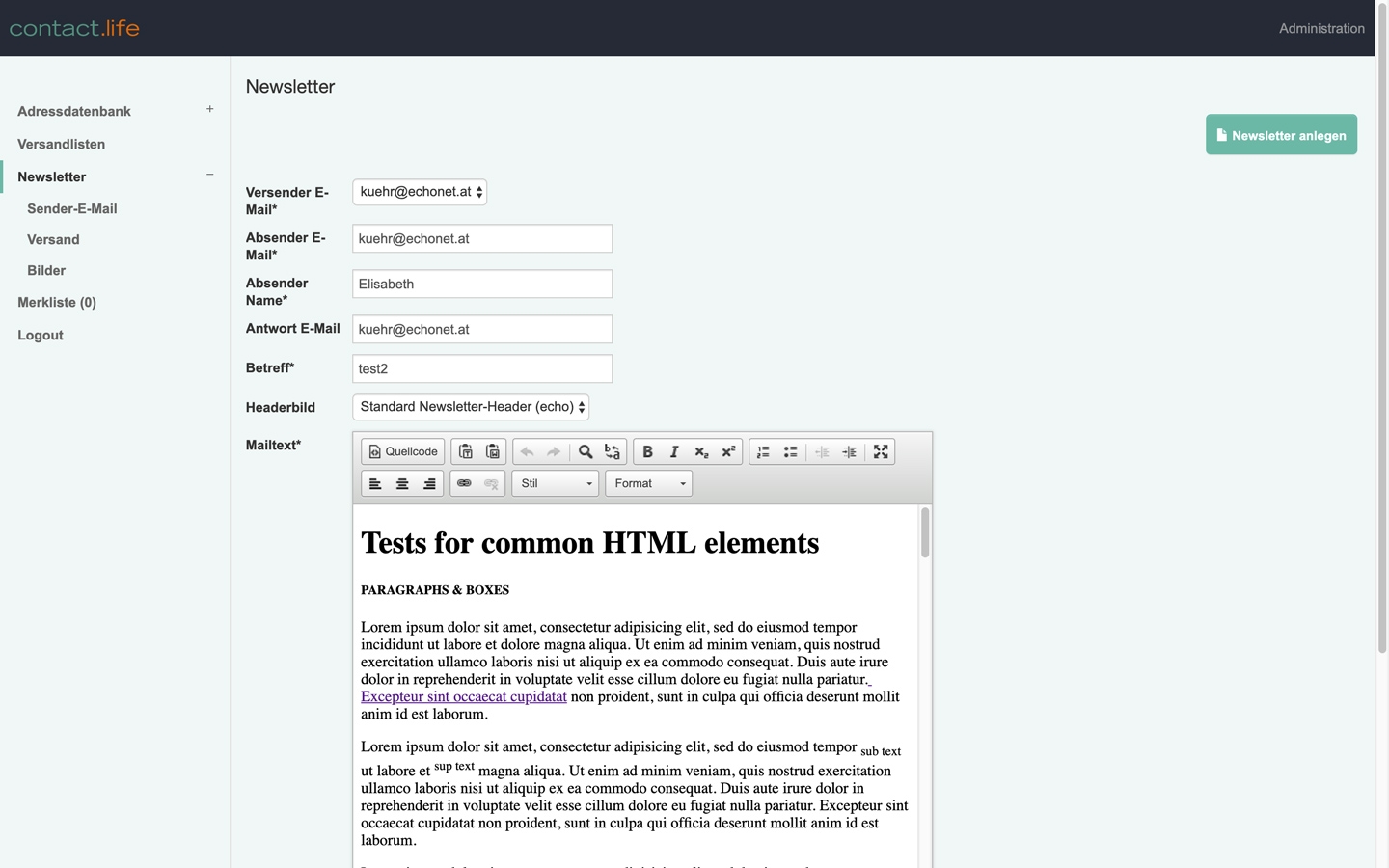 contact.life 3 | Screen Only 03 © echonet.at contact.life 3 | Screen Only 03 © echonet.at